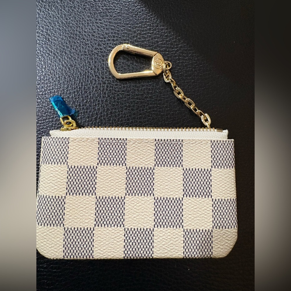 Designer inspired Checkered Keychain Wallet
